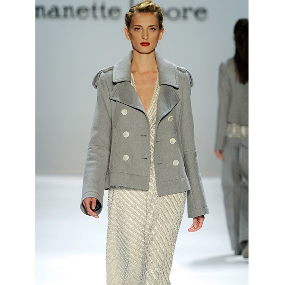 SOLD- Nanette Lepore chiffon jacquard midi dress - Picture 14 of 16